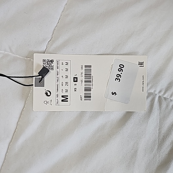 Womens Zara Midi Bodycon Dress Cross Back Size Medium - Picture 3 of 4